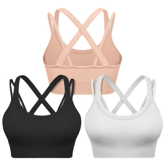 Women's Fitness Yoga Sports Bra with Chest Padding for Outdoor Training Comfortable Yoga Practice