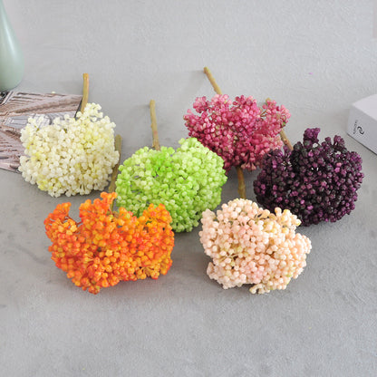 Realistic Soft Touch Hydrangea Fruit Stem - Perfect for Wedding Décor, Home Decoration, and Table Centerpieces - High-Quality Faux Flower for Lasting Beauty