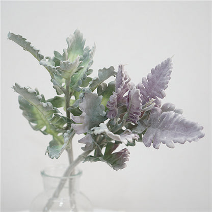 Realistic Silver Leaf Daisy Artificial Plant Bouquet - Perfect Home Decor, Photography Prop, and Floral Arrangement Accessory