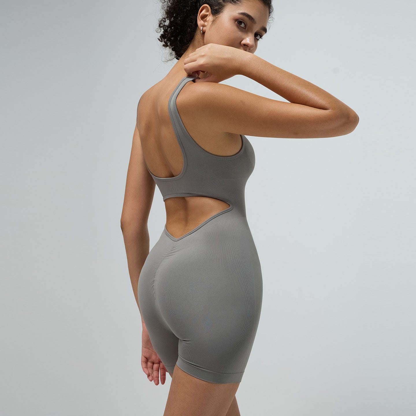 Yoga Bodysuit with Stunning Back Cutout for Fitness Gym Workouts and Everyday Comfort