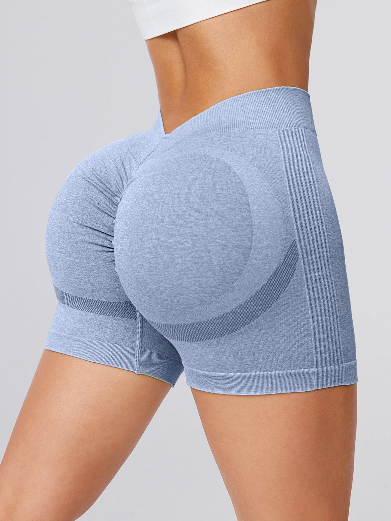 Seamless V Shaped High Waisted Peach Butt Shorts Women s Yoga Fitness Running Short Pants for Comfort and Style