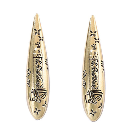 Chic Luxe -Shaped Engraved Earrings for a Sophisticated Look | Unique Minimalist Design for Effortless Style