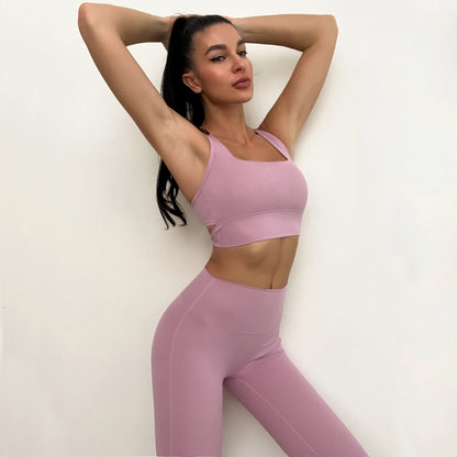 Elevate Your Workout with Our Women's Yoga Set Compression Stretch Bodysuit Supportive Back Design High Waisted Butt Lifting Yoga Pants