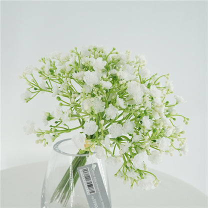 18-Pack Artificial Baby's Breath Flower Bouquet – Fresh and Lively Home Decor for Weddings and Special Occasions – Durable Plastic Floral Arrangement