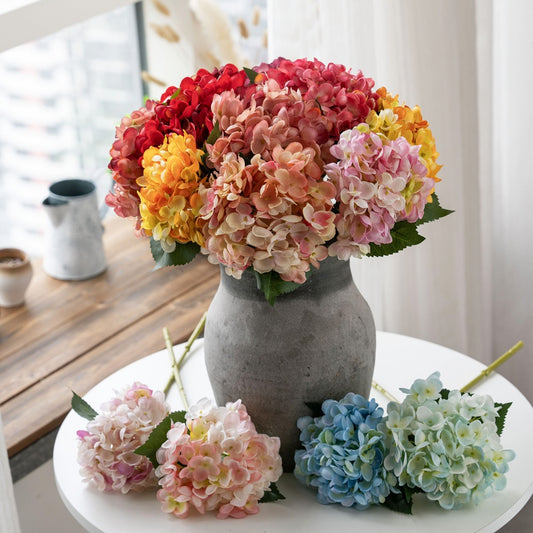 14 Vibrant Color Options of Realistic Hydrangea Artificial Flowers for Home Decor, Wedding Bouquets, Aisle Decor, and Floral Walls - Perfect for MW52666