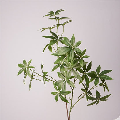 Elegant Nordic-style Faux Green Plant Single Branch Money Tree Decor - Perfect for Indoor Tabletop, Living Room Display, and Home Decoration