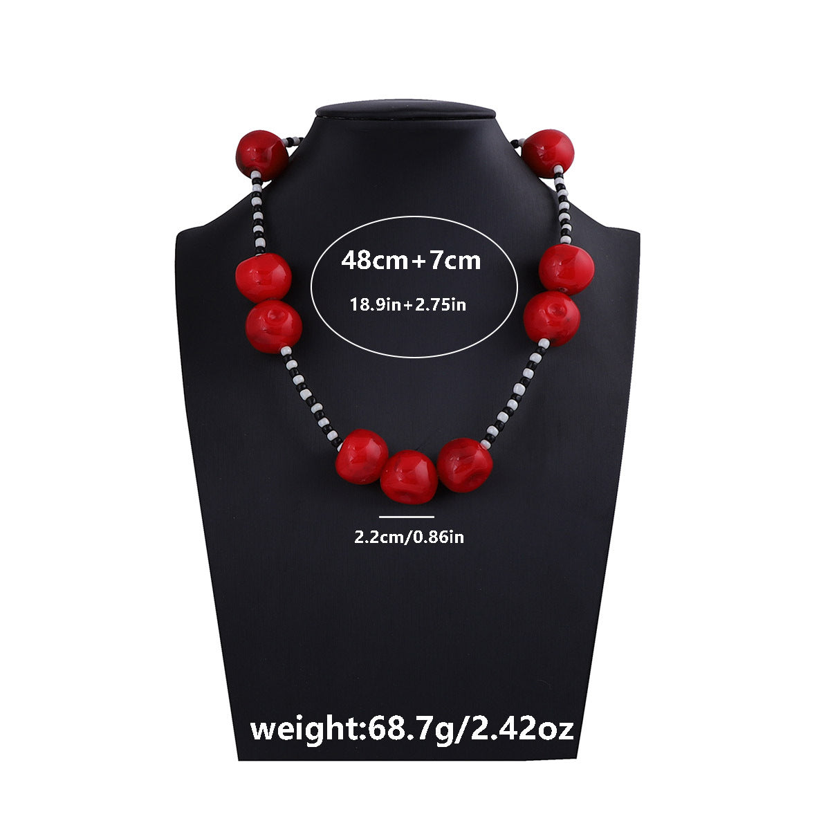 Elegant Minimalist Resin Cherry and Bead Necklace for Women - Versatile, Unique, and  Quality Fashion Accessory