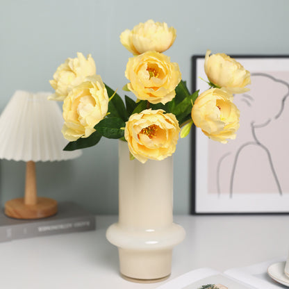 Elegant European Single Stem Faux Peony Flower – Perfect for Home, Restaurant Decor & Wedding Scene Arrangements