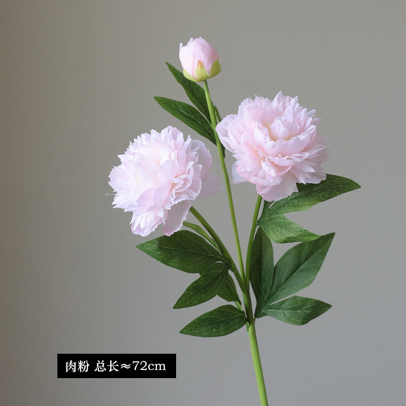 High-Quality Artificial Peony Flower Arrangement - Realistic Faux Lotus and Peony Floral Decor for Home Interiors and Model Rooms