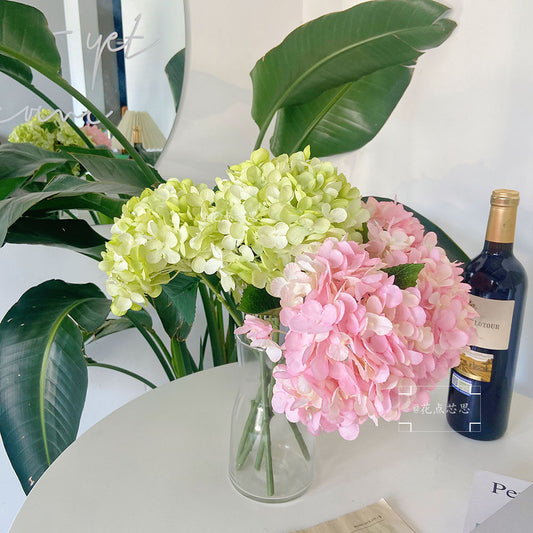 Stunning Artificial Hydrangea Bouquet - Perfect for Wedding Decor, Hotel Lobby Arrangements, and Photogenic Props with Realistic Silk Flowers