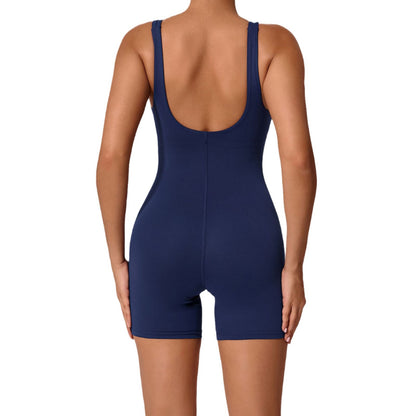 Slim Fit Hollow Back Yoga Bodysuit for Women High Stretch One Piece Activewear for Comfort and Flexibility