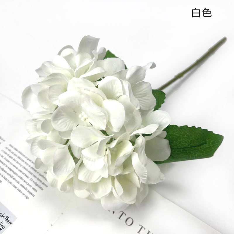 Luxurious 3D Touch Hydrangea Artificial Flower Bouquet for Wedding Decor and Home Living – Stunning Floral Arrangement for Elegant Living Rooms