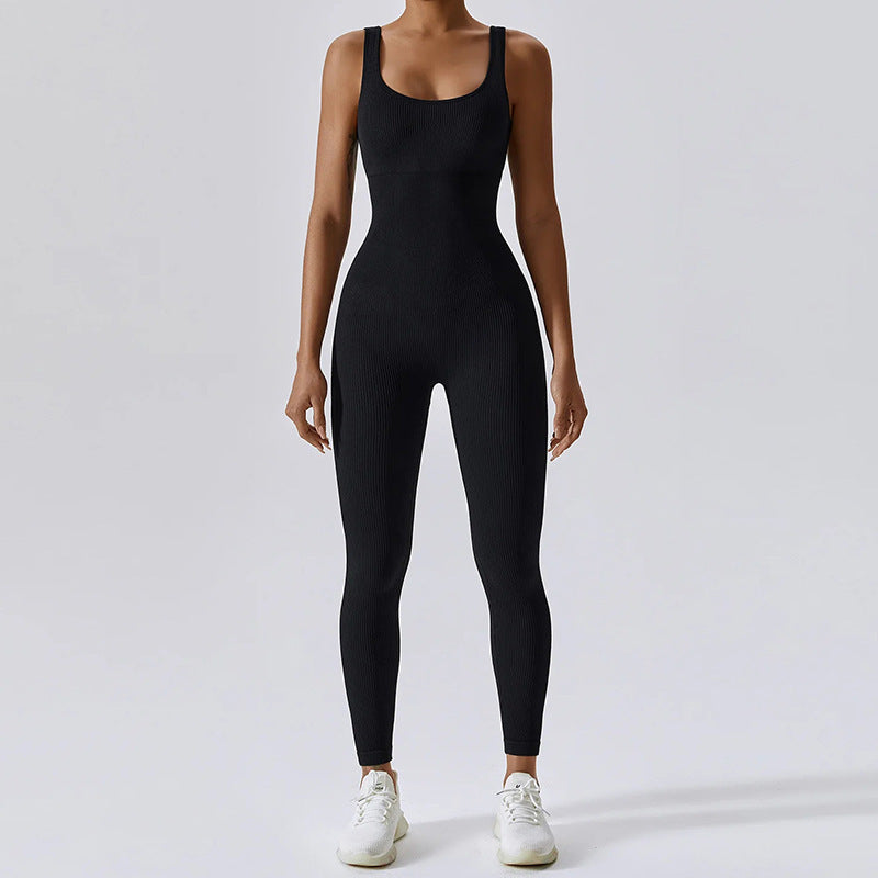 Seamless Threaded Yoga One Piece Bodysuit for Women Ideal for Outdoor Sports Running and Fitness Workouts Ultra Comfortable and All in One Activewear