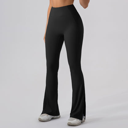 High Waisted Workout Leggings for Women Flattering Dance Yoga and Fitness Pants with Butt Lifting Design Bell Bottoms and Relaxed Wide Leg Fit