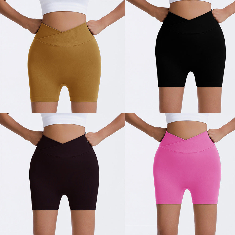 High Waisted Seamless Cross Back Yoga Pants for Women Boost Your Curves with Summer Outdoor Shorts Performance Leggings