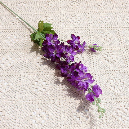 Vibrant Faux Delphinium Flowers & Soft Spring-Like Bird Flowers - Perfect for Home Decor, Wedding Venues, and Model Room Styling