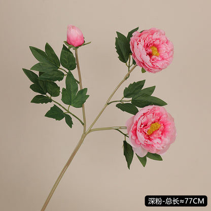 Realistic Silk Peony Flower Arrangement – Elegant Home Décor, Perfect for Modern Interior Styling, Photography Props, and Lasting Floral Accents