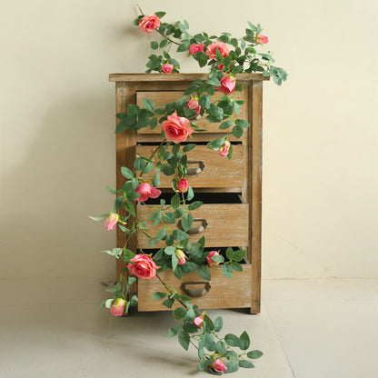 Lifelike Artificial Rose Vine – Perfect for Heartfelt Home Décor, Living Room Ceiling Décor, and Stunning Indoor Landscape Design