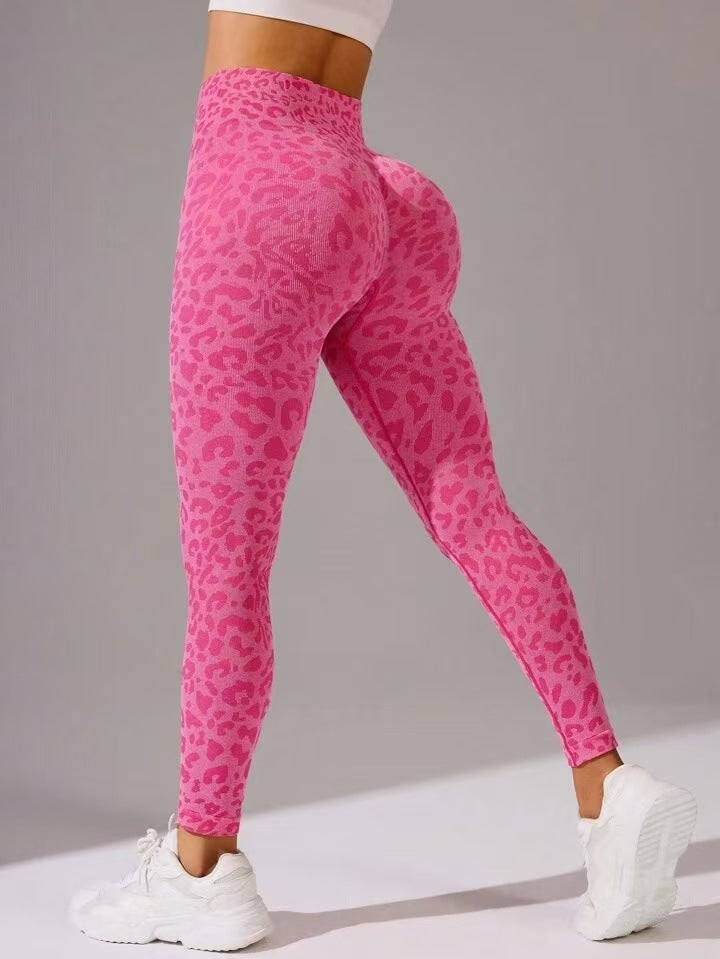 High Waisted Leopard Print Leggings for Women Butt Lift Quick Dry Yoga Pants for Outdoor Sports Running and High Intensity Workouts