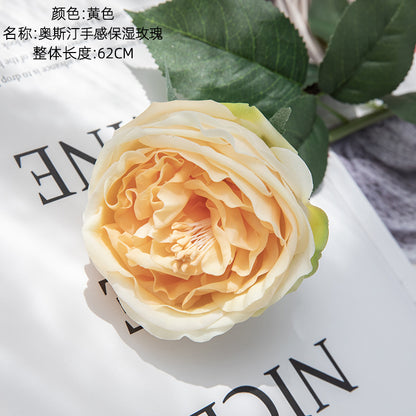 Austin Touch Moisturizing Rose Faux Flower Decoration - Realistic Green Plant Decor MW60001 with Lifelike Petals and Long-lasting Beauty