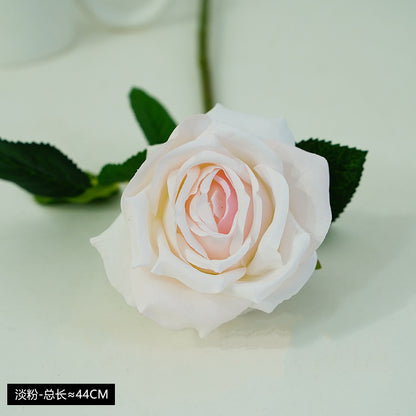 Elegant Simulated Rose Craftsmanship: Exquisite Single Stem Floral Arrangement for Weddings & Events, Perfect for Table Decor & Home Elegance