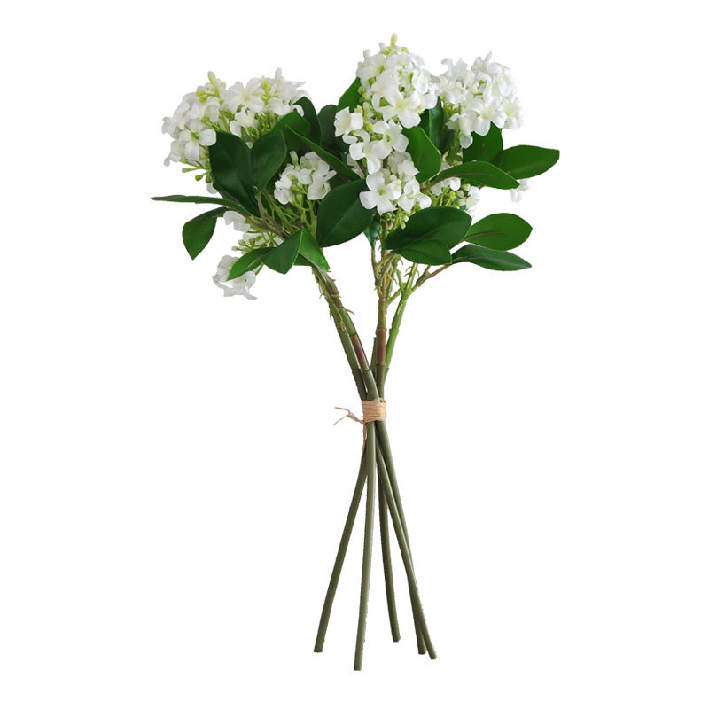 Elegant Faux Flower Bouquet - Stunning Short-Stemmed Osmanthus & Lilac Arrangements for Living Room and Dining Table Décor | Perfect Home Accent for All Seasons