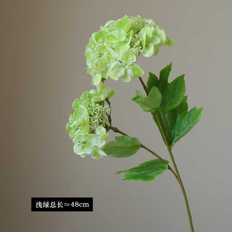 Lifelike Touch & Feel Hydrangea Faux Flower Arrangement - Elegant Decorative Accent for Home, Dining Table, and Wedding Celebrations