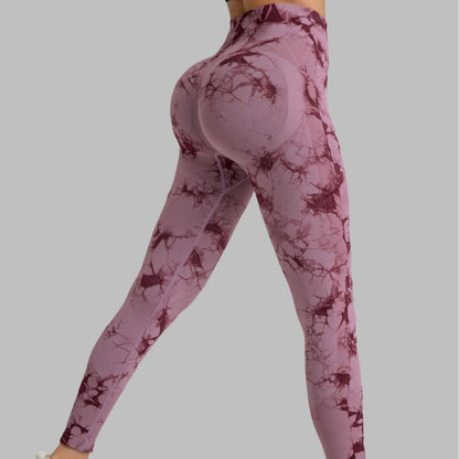 High Waisted Peach Butt Lifting Leggings Ultra Stretch Seamless Tie Dye Workout Yoga Pants for Maximum Comfort and Style