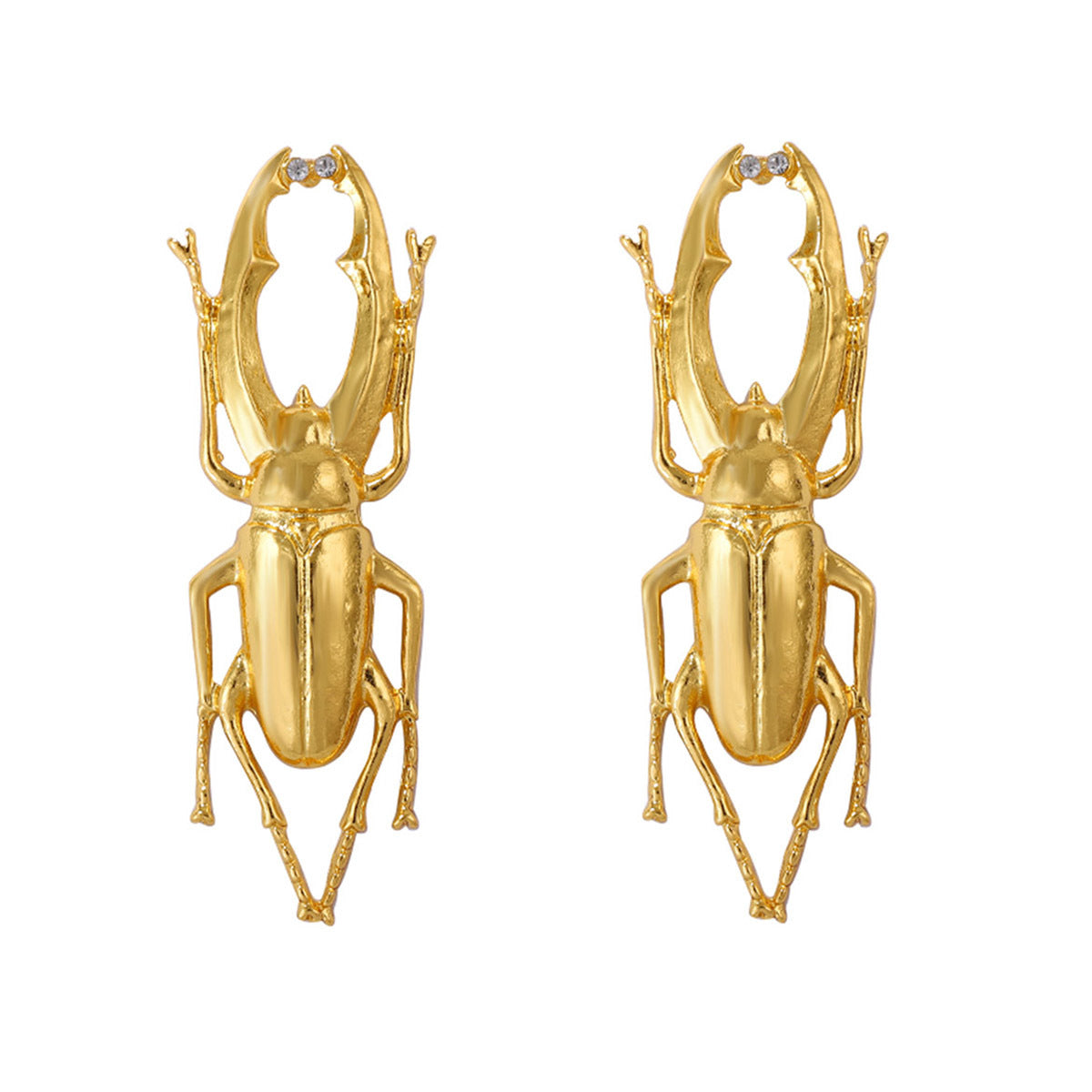 Chic Vintage-Inspired Alloy Beetle Stud Earrings for Women – Bold, Unique Design with High-End Aesthetic Appeal