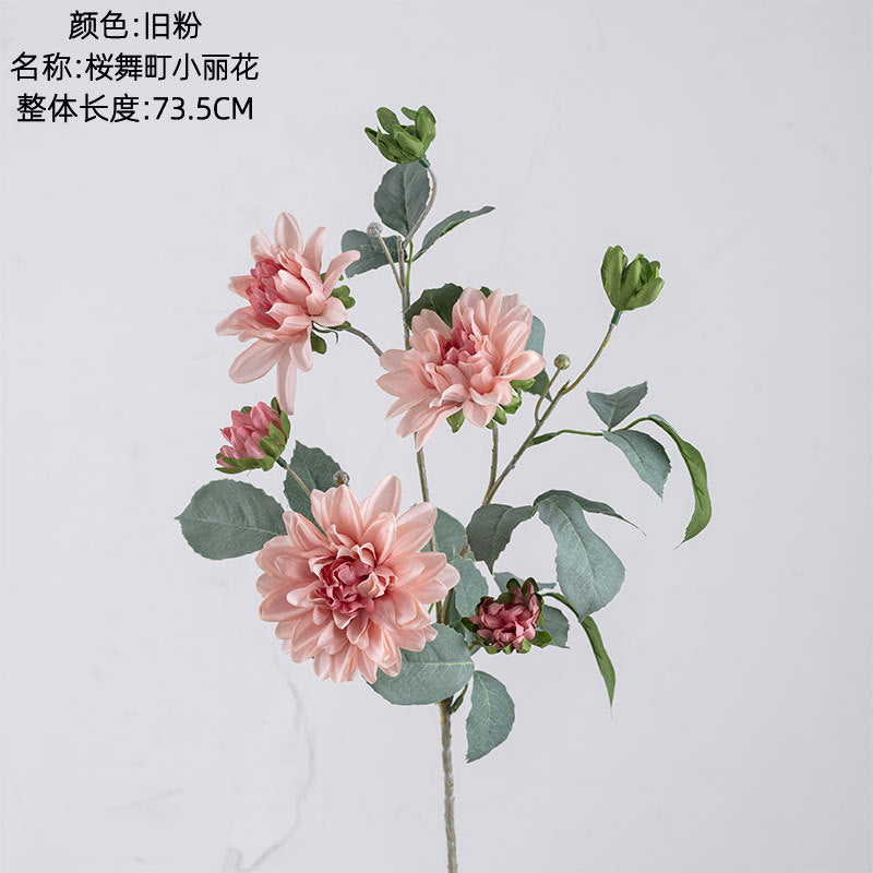 Stunning Faux Flower - INS Style Japanese Lilies for Wedding Decoration | Realistic Green Plants, Perfect for Home Decor, Events & Celebrations - Model YC1020