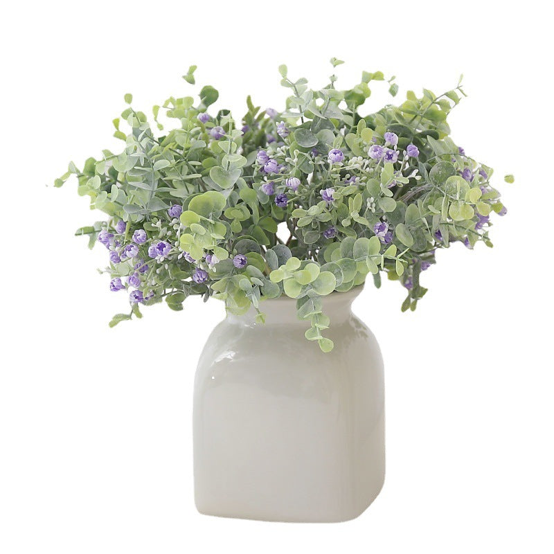 Stunning Eucalyptus Leaf & Gypsophila Bouquet - Realistic Artificial Greenery for Home Decor