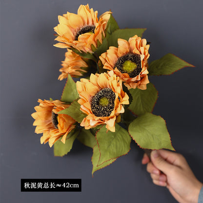 Stunning Sunflower Silk Flower Arrangement - Perfect for Living Room, Rustic Home Decor, and Hotel Decoration - Vibrant Artificial Flowers in Elegant Vase