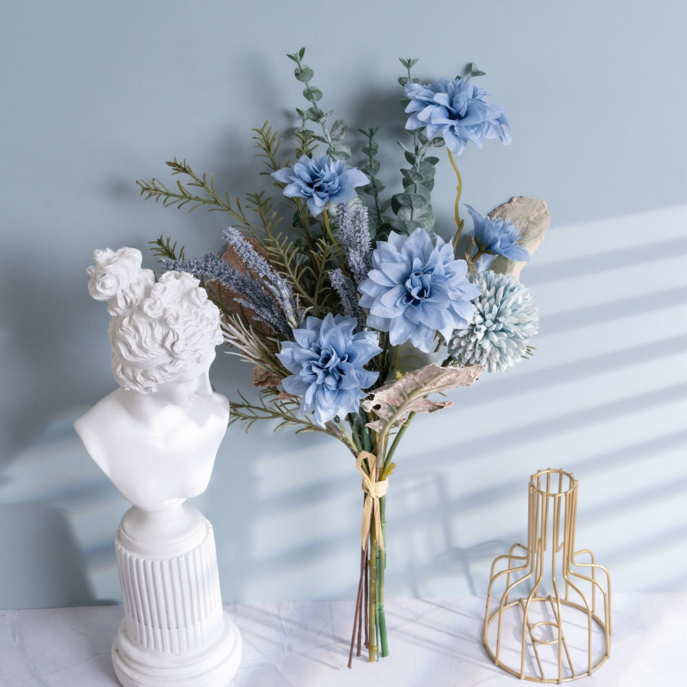 Sakurai Kōri Floral Dandelion Bouquet - Stunning Faux Flower Decoration for Handheld Arrangements, Wall Art, and Rosy Displays - Perfect for Weddings, Home Decor, and Special Occasions