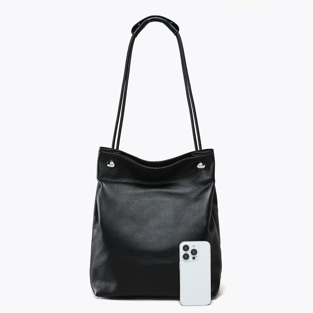Luxury Genuine Leather Tote Bag Spacious and Everyday Shoulder Bag for Women for Commuting