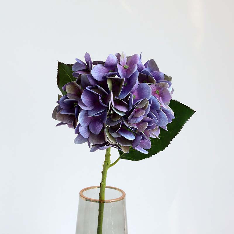 Single Stalk 3D Hydrangea Silk Flower - Realistic Touch, Moisture-Resistant Faux Floral for Elegant Hotel Wedding Decorations, Perfect Photo Props