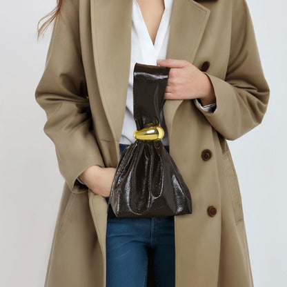 Luxurious Autumn Crystal Oil Wax Leather Handbag Exclusive Chic Gift for Work and Everyday Use