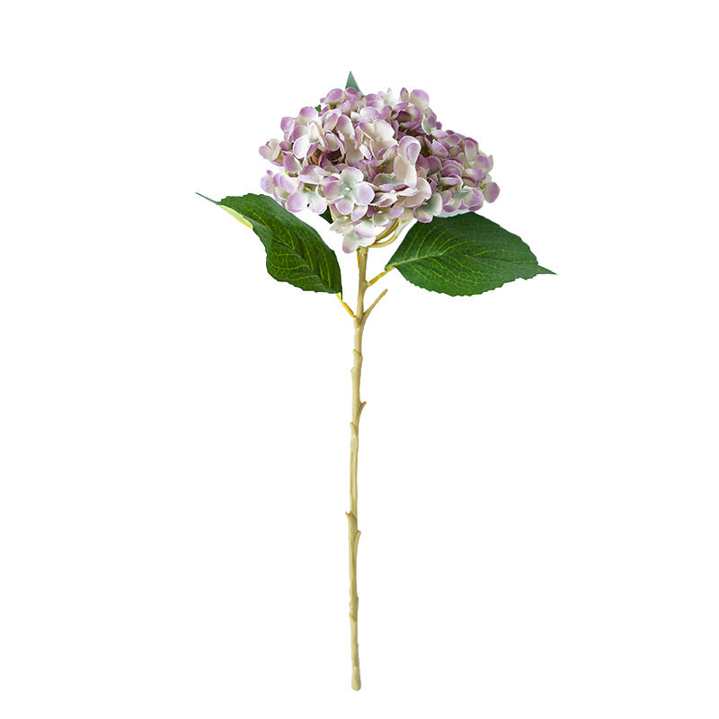 Realistic Hydrangea Floral Arrangement - Elegant European-Inspired 11-Branch Faux Flower Bouquet for Wedding Decorations