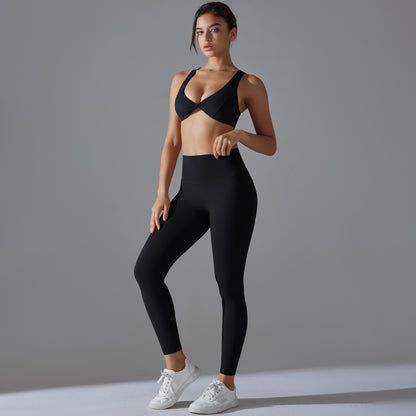 Revolutionary High Waisted Butt Lifting Leggings Sports Bra Set for Women No Underwear Needed for Comfort During Running Yoga and Fitness Workouts