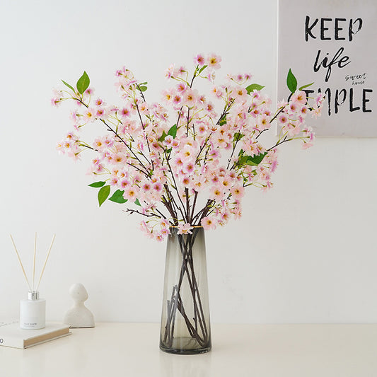 Realistic Pink Cherry Blossom & Peach Blossom Branch - Elegant Home Décor for Bedroom, Weddings, and Special Events | Perfect for Floral Arrangements and Stunning Displays