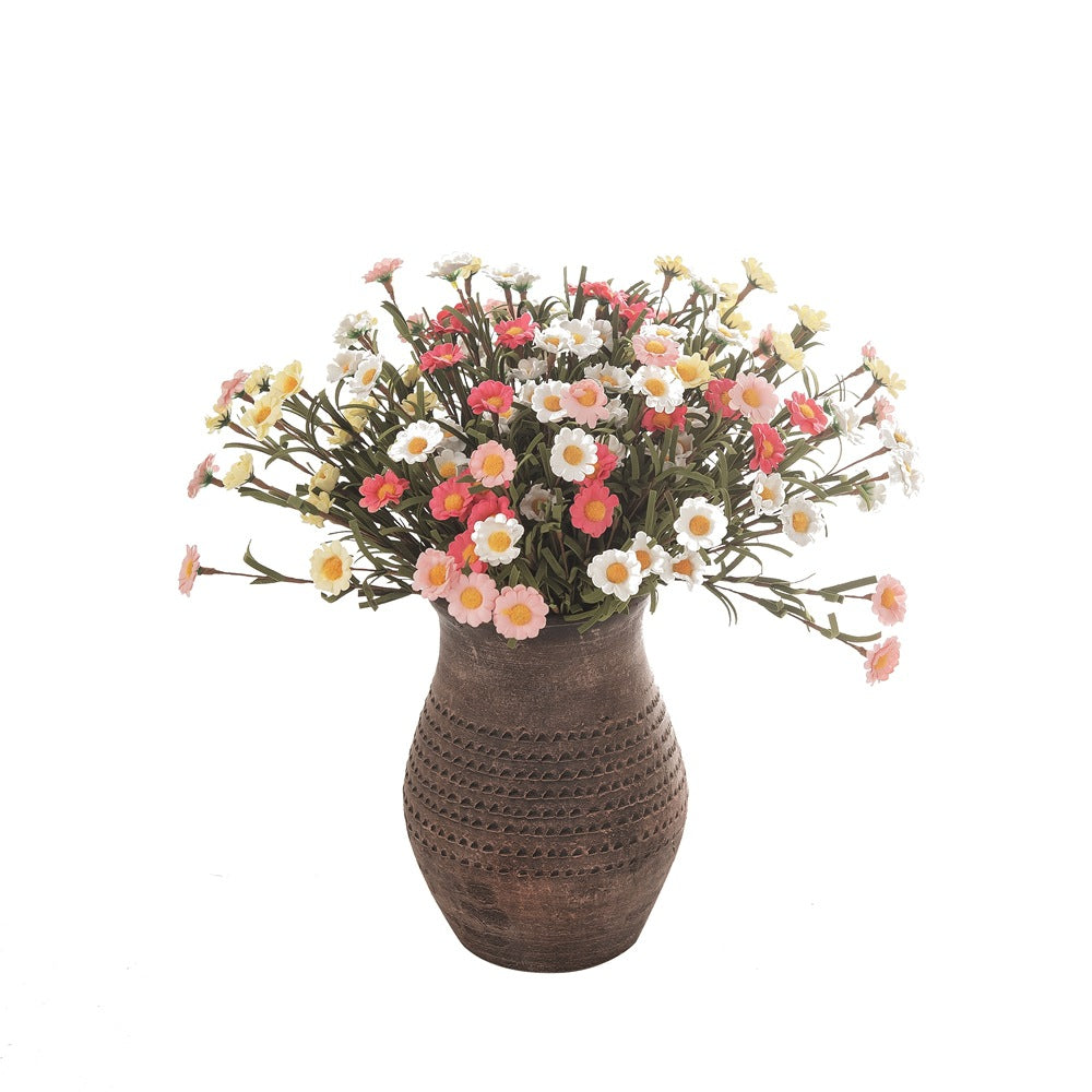 Elegant 8-Head Mini Daisy Foam Artificial Flowers - Perfect for Wedding Decor and Home Decoration - MW09906