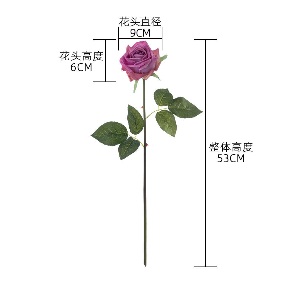 Charming Sweetheart Rose Artificial Flowers for Wedding Decor - Elegant INS Style Home Decoration, Realistic Touch, Perfect for Any Occasion - Model MW60004