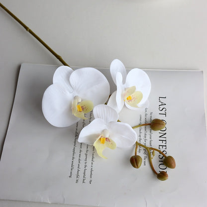 3D Touch Waterproof Hydrating Orchid Silk Flowers – Elegant European Home Decor & Wedding Decorations – Lifelike Artificial Phalaenopsis Plants for Lasting Beauty