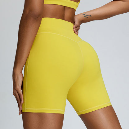 High Waisted Summer Yoga Shorts for Women Flattering V Curve Design Tummy Control for Running Cycling and Fitness Workouts