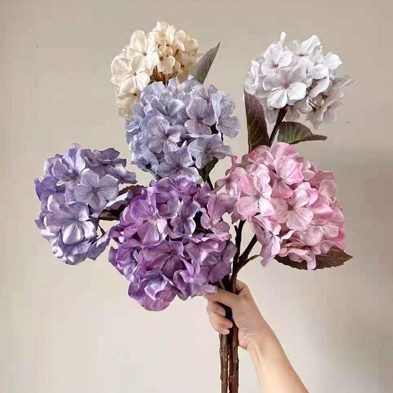 High-Quality Oil Painting Hydrangea Floor Decor — Stunning Silk Floral Arrangement for Elegant Home Decor, Photography Props, and Wedding Essentials