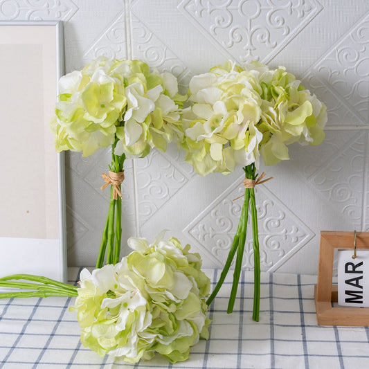 Realistic Hydrangea Flower Bouquet - Korean Style Home Decor for Weddings, Handheld Bouquet, Aisle Decoration, Floral Wall Art - Perfect Faux Flowers for Any Occasion (MW52333)