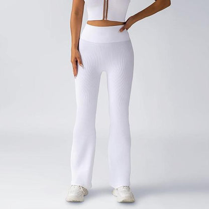 High Waisted Yoga Set with Zippered Flared Pants and Built In Chest Padding for Outdoor Sports Fit and Fashion