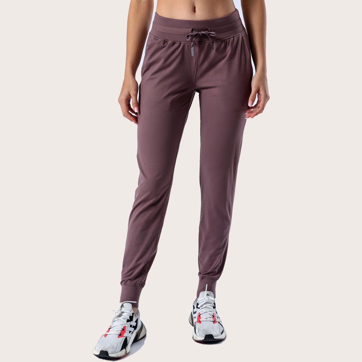 High Waisted Women's Jogging Pants Breathable 3 4 Length Yoga Fitness Leggings for Comfort and Performance