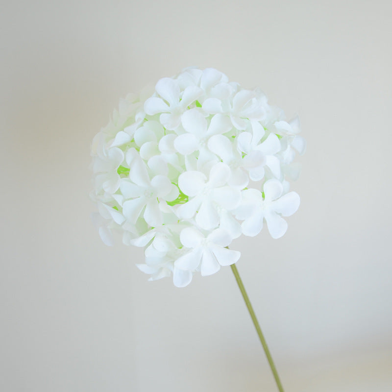 Single Stalk Hydrangea Lollipop Flower - Realistic Artificial Silk Flower for Wedding Decor, Stylish Aisle Decoration, and Home Living Room Arrangement