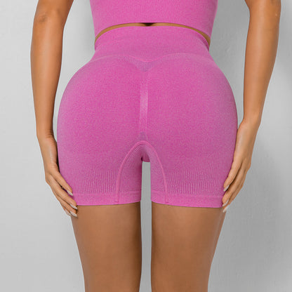 Summer Seamless Knitted Yoga Pants for Women High Waisted Peach Butt Lifting Workout Shorts for Comfort and Performance