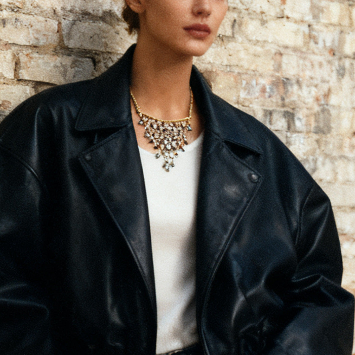 Chic Bohemian Delicate Luxury Triangle Tassel Mesh Zirconia Stone Pendant Necklace - Perfect for Sweaters and Everyday Wear